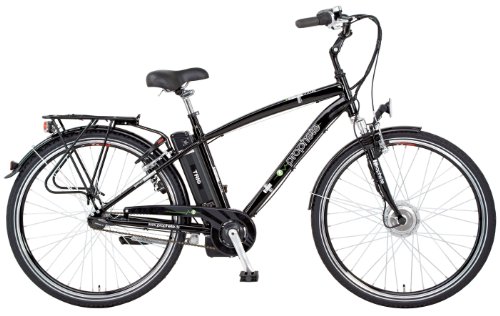 Prophete Herren E-Bike Alu-City 28 Zoll ECC 300, glanzschwarz, Rahmenhöhe: 50 cm