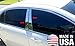 Made in USA! Compatible with 2008-2012 Chevy Malibu 4 PC Stainless Steel Chrome Pillar Post Trim