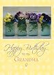 GRANDMA W/ JARS WITH FLOWERS