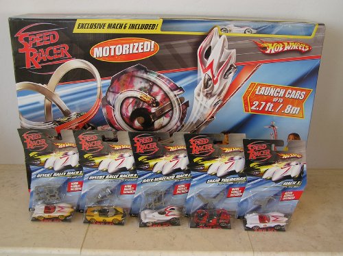 Plasma TV Low Price :Speed Racer Sky Jump with 5 Extra Speed Racer Hotwheel cars. The Exclusive Mach 6 with a large 6 stamped on the bottom included in the track set makes 6 cars in all. The 5 additional car are the Desert Mach 5, Desert Racer X, Race Wrecked Mach 6, Taejo Togokhan, Clean Mach 5
