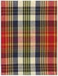 Durable Flat Weave 100% Cotton Red Plaid Dishtowel 18" X 28" Set / 6