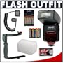 Phoenix DZBIS-112iTTL Digital Autofocus Flash (E-TTL II, E-TTL, TTL) + 8 Batteries & Charger + Sto-Fen Omni-Bounce Diffuser + Precision Design E-TTL Flash Cord + Stroboframe 350 Flash Bracket for Canon EOS 7D, 5D, 60D, 50D, Rebel T3, T3i, T2i, T1i, XS Digital SLR Cameras