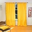 Indo Yellow Tab Top Sari Sheer Curtain (43 in. x 84 in.)