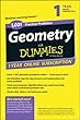 1,001 Geometry Practice Problems For Dummies Access Code Card (1-Year Subscription)