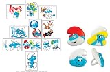Smurfs Cupcake Rings with Set of Tattoos