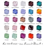 Wholesale lot 500 Bicone 4mm Swarovski #5328 Crystal Beads 25colors ~ Swarovski Lot