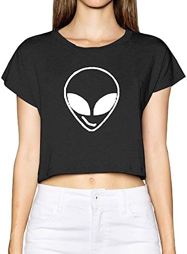 Alien Smiling Woman's Logo Print Commemorative Edition Crop Top
