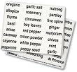 Kitchen Spice Labels (Black)