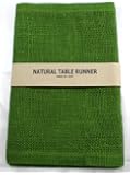 Kel-Toy Burlap Jute Table Runner/Fold and Sew Edge, 14 by 72-Inch, Olive
