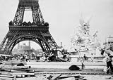 1889 EIFFEL TOWER FOUNTAIN CONSTRUCTION PARIS PHOTO