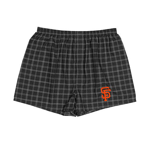 San Francisco Giants Woven Plaid Boxer by Concepts Sport