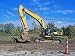 Wallmonkeys Peel and Stick Wall Decals - Heavy Construction Machine Equipment at Construction Site -