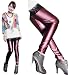 Fashion Red Wine High grade leather Ladies Tight thin Leggings pants