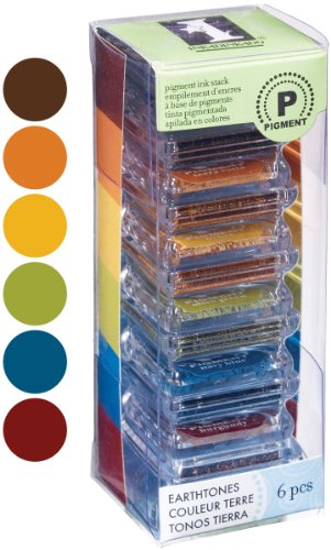 Inkadinkado Pigment Ink Multi-Pad Stack, Earth 
