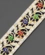 18k Gold Over Sterling Silver Sapphire, Ruby & Emerald Floral Bracelet