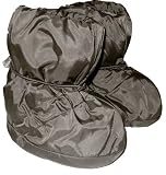 7A.M. Enfant 212 Soft -Soled Booties, Water Repellent Insulated and Quilted - Cafe, Medium