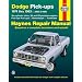 Dodge Fullsize Pick-ups: 1974 thru 1993, 2WD & 4WD, Six-cylinder inline V6 and V8 gasoline engines, Full-size pick-ups, Ramcharger, Trailduster (Haynes Repair Manual)