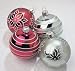 4 Burgundy & Seafoam Stripe Shatterproof Christmas Ball Ornaments 3"