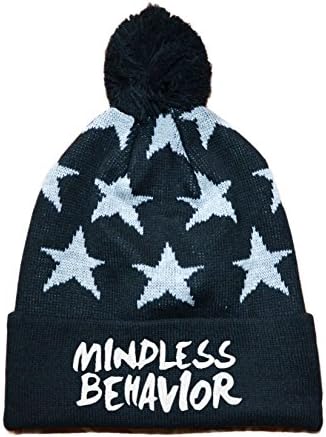 Mindless Behavior PomPom Beanie (Black/Grey)