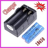 2xUltraFire 18650 2800mAh Blue Battery Plus Dual 18650 Charger