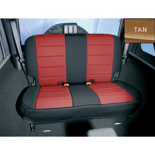 Rugged Ridge 13262.04 Black/Tan Custom Neoprene Rear Seat Cover