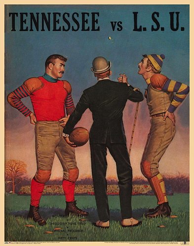 Tennessee vs LSU '59 Vintage Football Poster