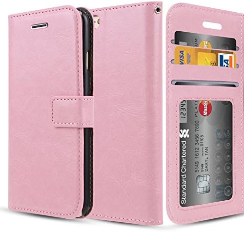 iPhone 6S Case / iPhone 6 Case,Mouselemur PU Leather Credit Card Holder Flip Magnet Stand Business Case Cover Wallet For Apple iPhone 6/6S 4.7 Inch - Pink