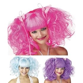 Wig Fun Pixie Hot Pink / Lavender / Purple Halloween Costume Party