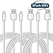 SNX(TM) Certified 10 Feet / 3 Meters Nylon Braided 8 Pin Lightning to USB Cable ( 3 Pack )