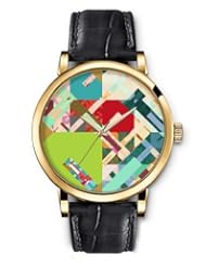 SPRAWL Aanalog Fashion Series Gold Ladies Watches of Genuine Black Leather Strap,Unique Wrist Watch for Women Girls Designed with Color digital