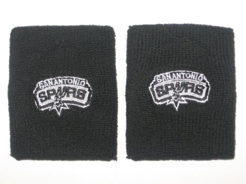 SAN ANTONIO SPURS Team Logo COTTON WRISTBANDS -(set of 2)