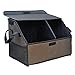 Crusar Auto Car SUV Trunk Storage Collapsible Folding Cargo Organizer Multipurpose Foldable Cargo Storage Container Box Bag Case with Cover, Great for Travel Vocation Trip Camping (Khaki)