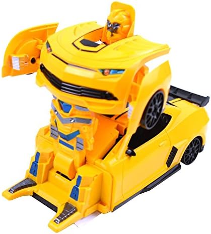 MSMY Wall-clambing Transformable robot Chevrolet Camaro Rc Radio Remote Control Bumblebee Transformers Drifting Car &amp; Robot with one touch transforming --2827X