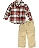 Carter's 2 Piece Plaid Top Set (Baby) - Red Plaid-24 Months