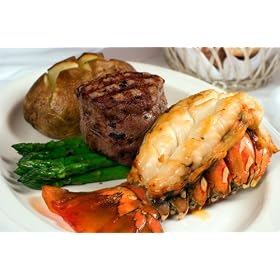 Classic Surf & Turf - Four USDA Prime 6 oz Filets plus Four 4-5 oz Maine Lobster Tails