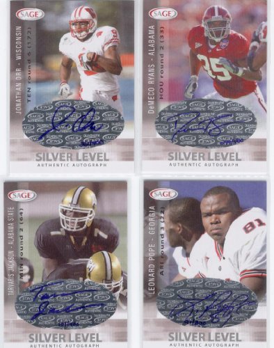 2006 Sage Autographs Silver A27 Tarvaris Jackson Qb - Minnesota Vikings (Rookie Parallel - Autographed - Serial #'d to 400 - Football Cards)
