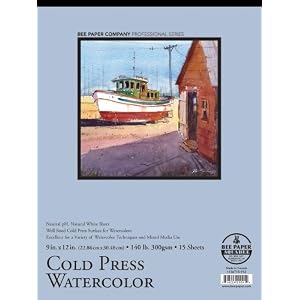 Bee-Paper-Cold-Press-140-Pound-Watercolor-Paper-Pad-9-Inch-by-12-Inch