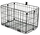 Sunlite Mesh Bottom Folding Bicycle Rear Rack Basket, Silver One Side Only