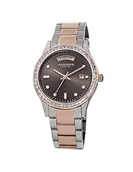 Akribos XXIV Womens AK691TTR Impeccable Analog Display Japanese Quartz Two Tone Watch