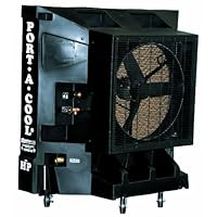 Port-A-Cool PAC2K24HPVS 24-Inch Portable Evaporative Cooling Unit, 6700 CFM, 1800 Square Foot Cooling Capacity, Variable Speed Black