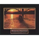 Working Together Rowing Framed Motivational Poster