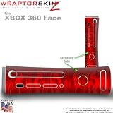Fire Red Skin by WraptorSkinz TM fits XBOX 360 Factory Faceplates