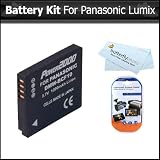 Battery Kit For Panasonic Lumix DMC-TS4, DMC-TS3 DMC-TS2, DMC-FX75, DMC-FX700, DMC-FH20, DMC-FH1, DMC-FH3, DMC-F3, DMC-F2 Digital Cameras Includes Panasonic DMW-BCF10 Replacement Batteries 1200MAH + LCD Screen Protectors + MicroFiber Cleaning Cloth