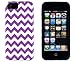 DandyCase 2in1 Hybrid High Impact Hard Purple & White Chevron Pattern + Silicone Case Case Cover For Apple iPhone 5S & iPhone 5 (not 5C) + DandyCase Screen Cleaner