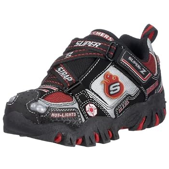 Skechers Toddler Hot Lights-Damager-Fire Rescue Hook-And-Loop Shoe