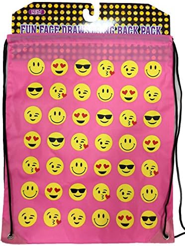 Emoji Drawstring Bag light pink