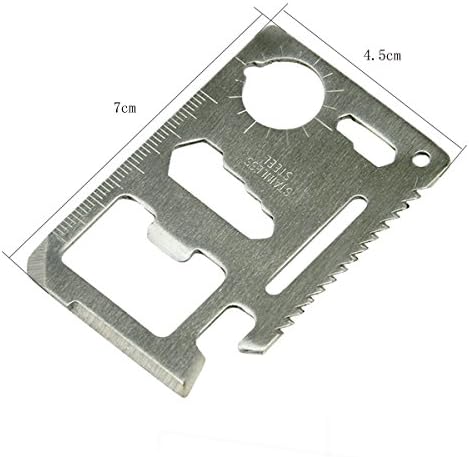 Vympel 11 in 1 Multi Tool Card Survival Credit Card Tool Outdoor Hunting Camping Pocket Military Card Knife (Silver)