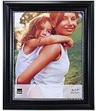 Kiera Grace Lucy Picture Frame, 8 by 10-Inch, Black with Silver Beading