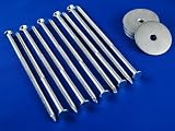 Heavy-Duty Temporary Carpet Anchoring Kit for Camping, RVs - 10-Piece Easy-Remove Spike and Washers