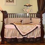 Bella Pink 4 Piece Crib Bedding Set by Hoohobbers